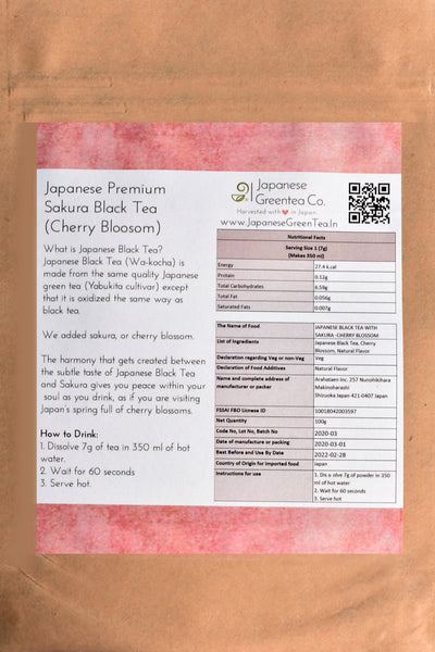 Japanese Black Tea with Sakura - Cherry Blossom